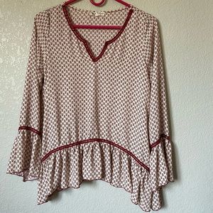 Flowy maroon top